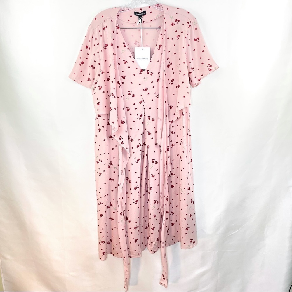 NWT Isabella Oliver Leonie Tie Pink Blush Petal Print Maternity Dress Sz 8 - Picture 6 of 12